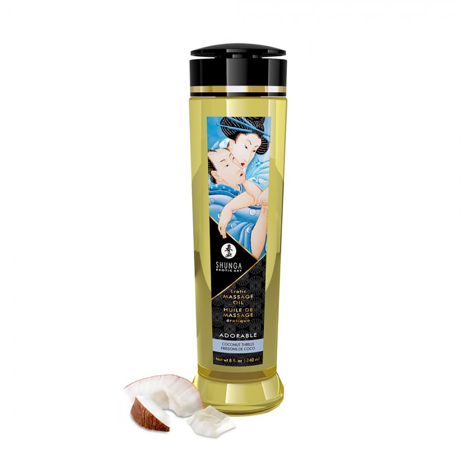 Huile de massage frissons de coco aphrodisiaque 240ml - CC1210 Huile de massage frissons de coco aphrodisiaque 240ml - CC1210