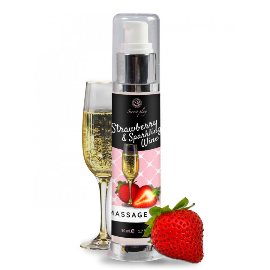 Huile de massage fraise vin pétillant 50 ml - SP6837 Huile de massage fraise vin pétillant 50 ml - SP6837