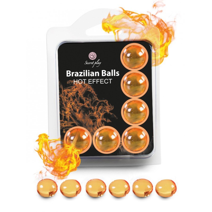 Boules de massage Brésiliennes effet chaleur x6 - BZ5752 Boules de massage Brésiliennes effet chaleur x6 - BZ5752