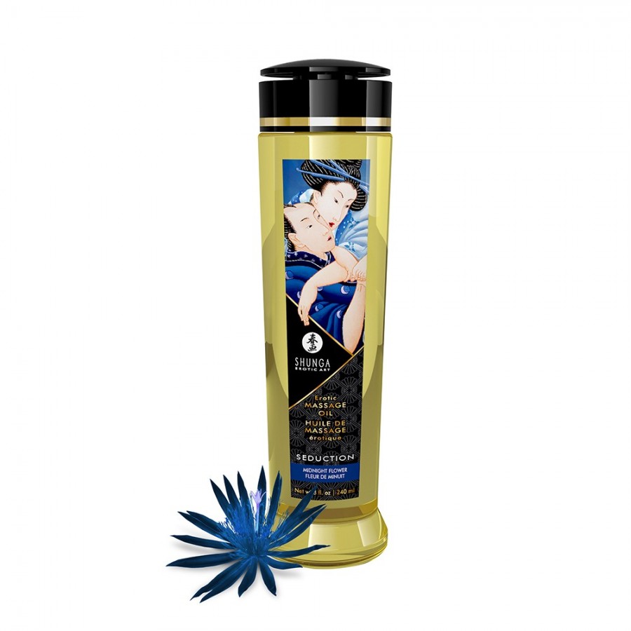 Huile de massage Séduction fleur de minuit aphrodisiaque 240ml - CC1219 Huile de massage Séduction fleur de minuit aphrodisiaque 240ml - CC1219