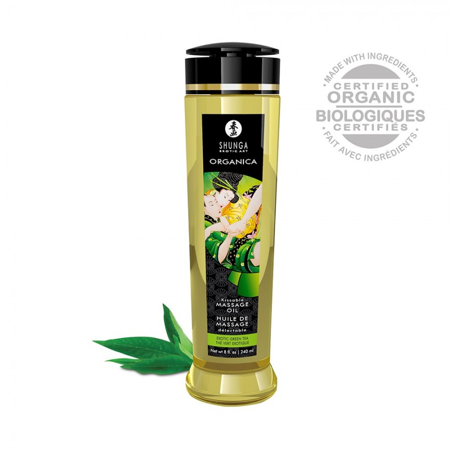 Huile de massage aphrodisiaque Organica bio thé vert 240ml - CC1311 Huile de massage aphrodisiaque Organica bio thé vert 240ml - CC1311