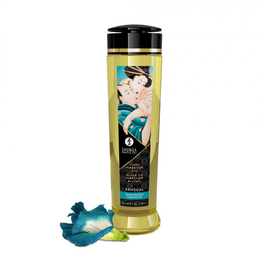 Huile de massage Sensual fleurs des îles aphrodisiaque 240ml - CC1224 Huile de massage Sensual fleurs des îles aphrodisiaque 240ml - CC1224