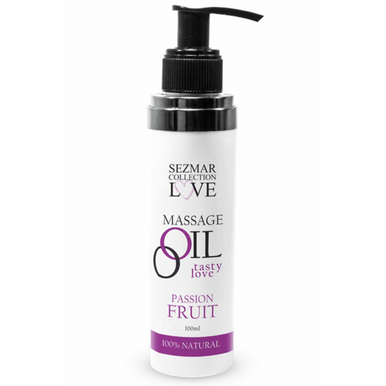 Huile de massage comestible Fruit de la passion 100ml 100% naturelle - SEZ052A