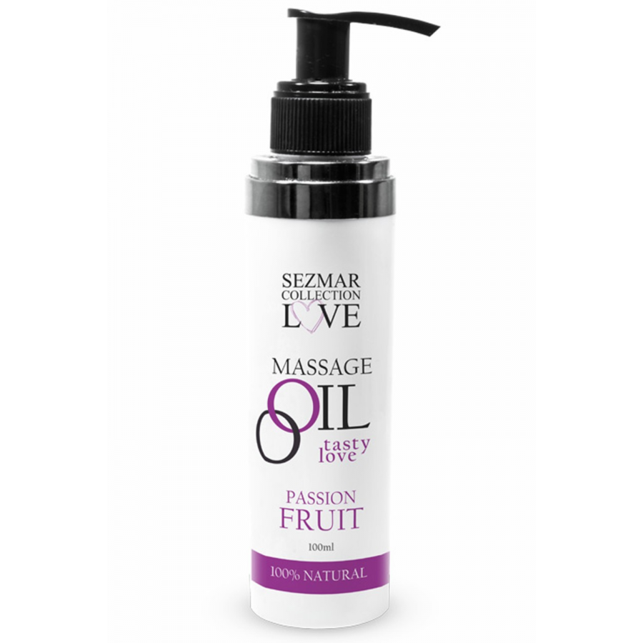 Huile de massage comestible Fruit de la passion 100ml 100% naturelle - SEZ052A Huile de massage comestible Fruit de la passion 100ml 100% naturelle - SEZ052A