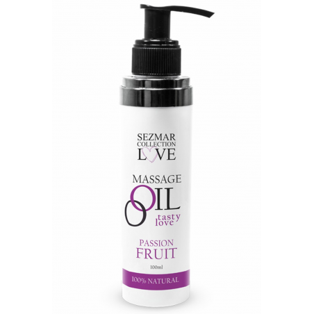 Huile de massage comestible Fruit de la passion 100ml 100% naturelle - SEZ052A