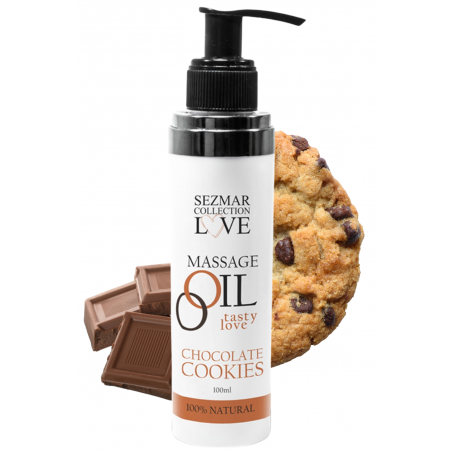Huile de massage comestible cookie chocolat 100ml 100% naturelle - SEZ002A