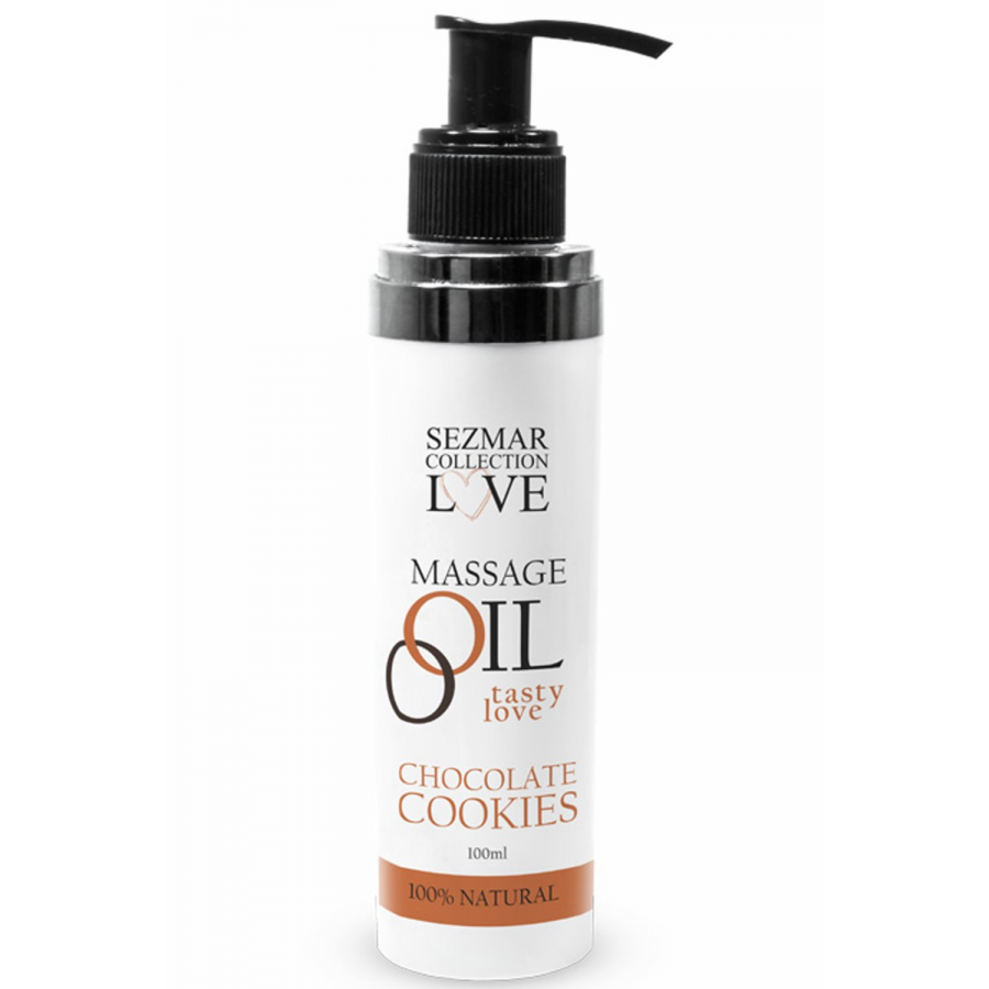 Huile de massage comestible cookie chocolat 100ml 100% naturelle - SEZ002A