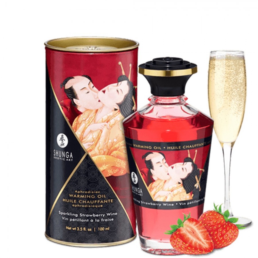 Huile chauffante fraise vin pétillant comestible 100ml - CC812008 Huile chauffante fraise vin pétillant comestible 100ml - CC812008