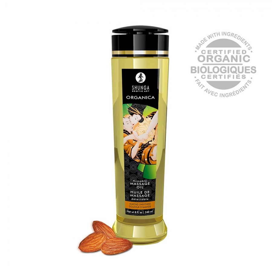 Huile de massage aphrodisiaque bio douceur d'amande 240ml - CC1312 Huile de massage aphrodisiaque bio douceur d'amande 240ml - CC1312