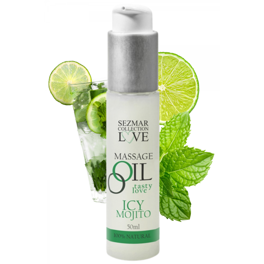Huile de massage comestible mojito menthe 50ml - SEZ005 Huile de massage comestible mojito menthe 50ml - SEZ005
