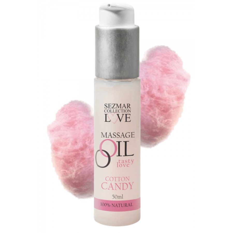 Huile de massage comestible Barbe à papa 50ml - SEZ053 Huile de massage comestible Barbe à papa 50ml - SEZ053