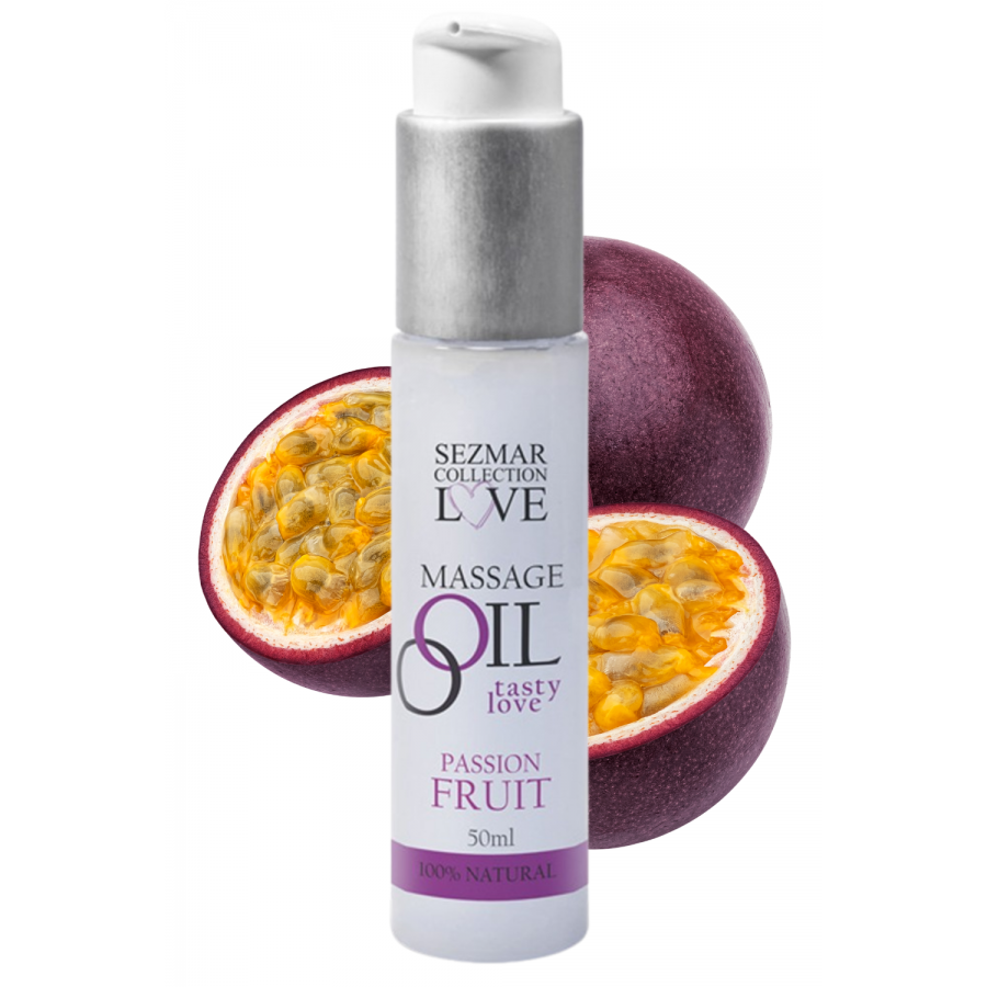Huile de massage comestible Fruit de la passion 50ml - SEZ052 Huile de massage comestible Fruit de la passion 50ml - SEZ052