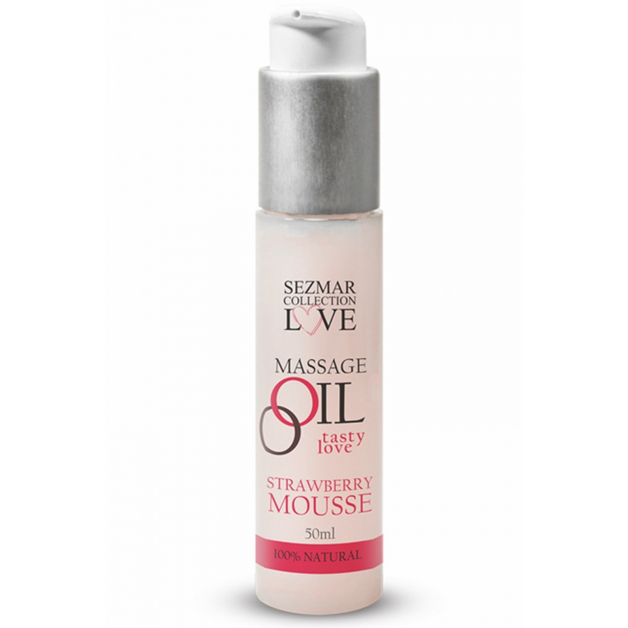Huile de massage comestible mousse de fraise 50ml - SEZ003 Huile de massage comestible mousse de fraise 50ml - SEZ003