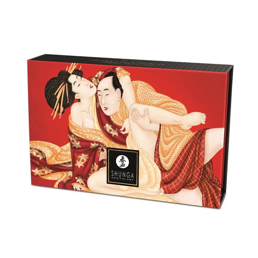 Mini Coffret poudre corporelle fraise/vin pétillant et plumeau assorti - CC1080