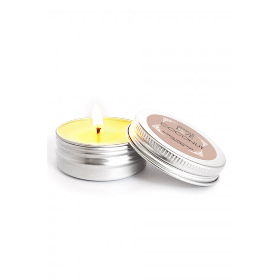 Mini Bougie de massage Noix de coco 30ml 100% naturelle - SEZ077