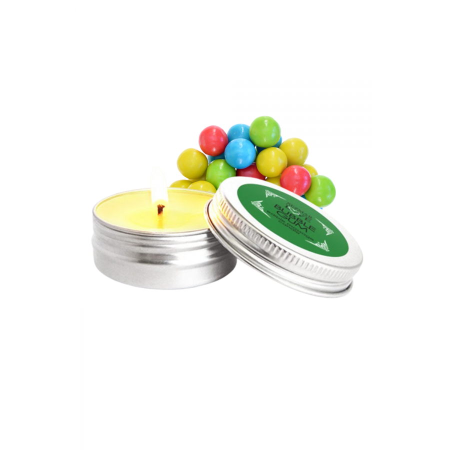 Mini Bougie de massage Bubble Gum 30ml 100% naturelle - SEZ0066 Mini Bougie de massage Bubble Gum 30ml 100% naturelle - SEZ0066