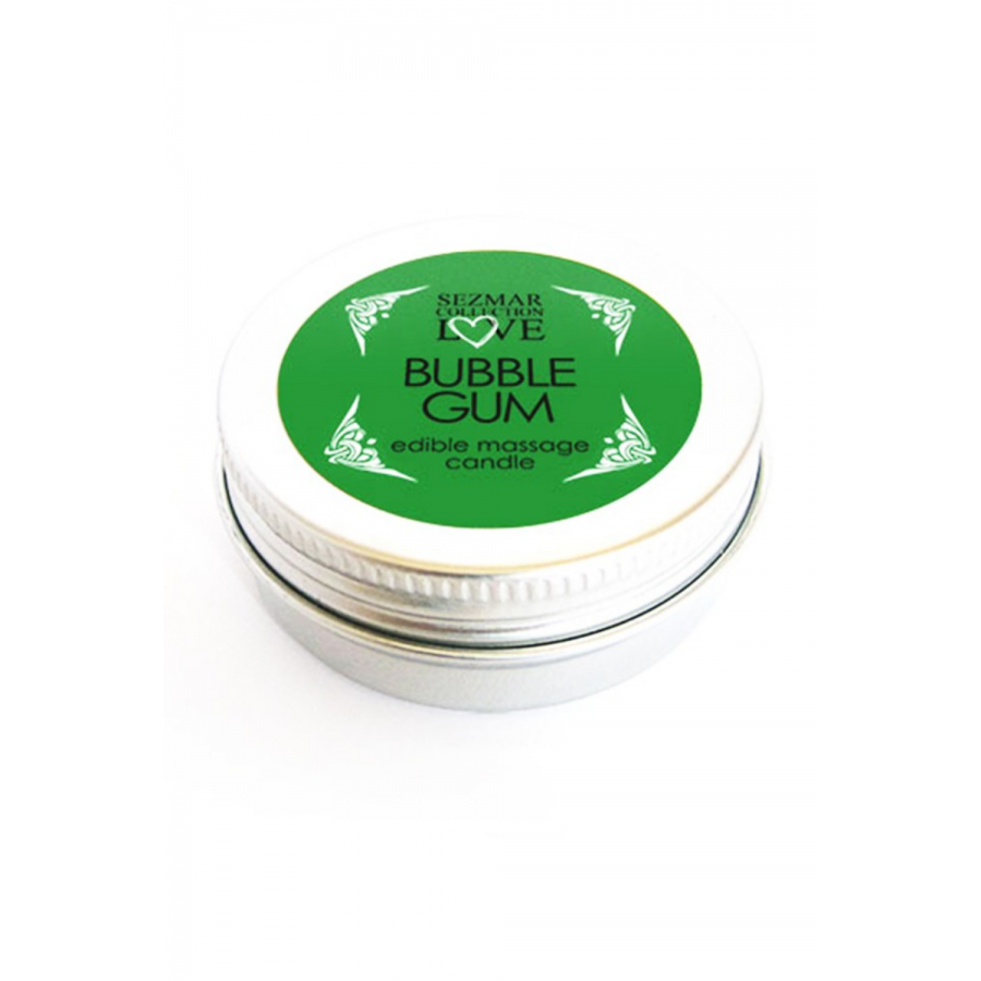 Mini Bougie de massage Bubble Gum 30ml 100% naturelle  - SEZ0066