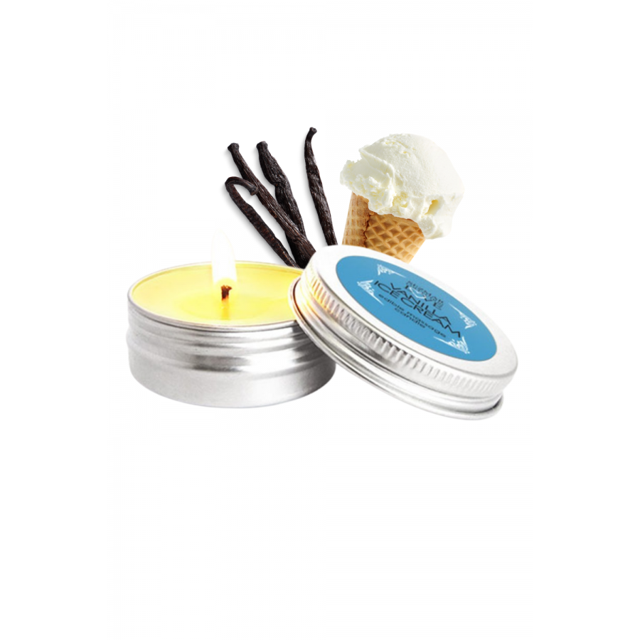 Mini Bougie de massage glace vanille 30ml 100% naturelle - SEZ070 Mini Bougie de massage glace vanille 30ml 100% naturelle - SEZ070