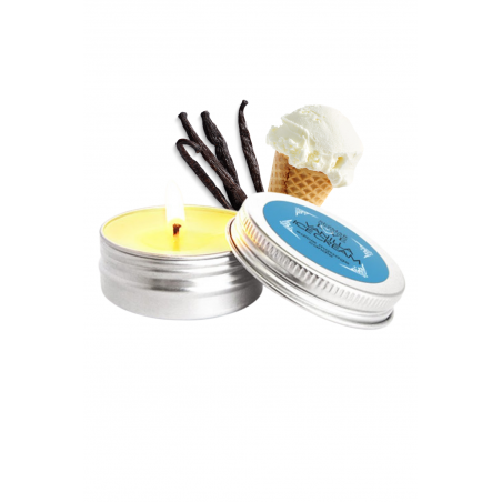 Mini Bougie de massage glace vanille 30ml 100% naturelle - SEZ070