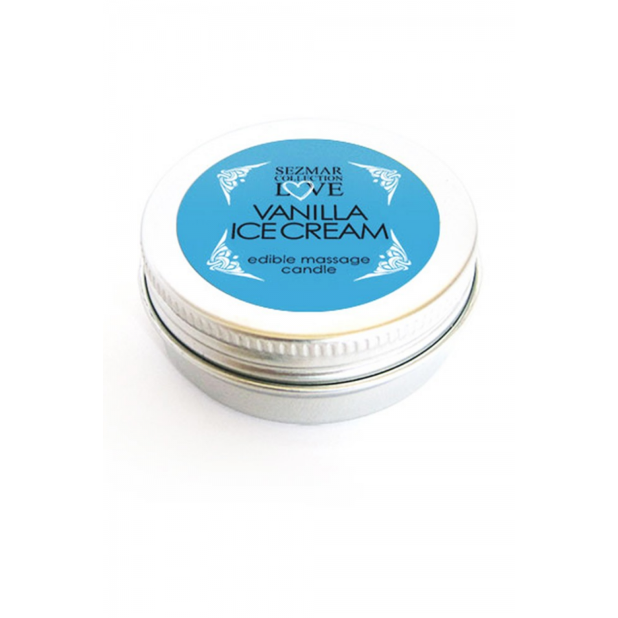 Mini Bougie de massage glace vanille 30ml 100% naturelle - SEZ070