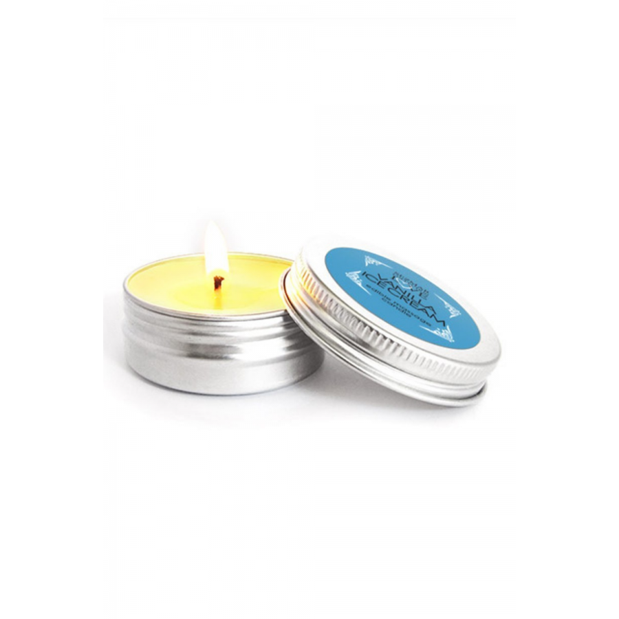 Mini Bougie de massage glace vanille 30ml 100% naturelle - SEZ070