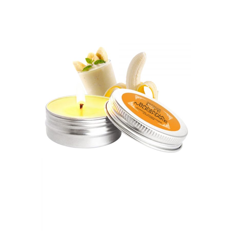 Mini Bougie de massage milshake banane 30ml 100% naturelle - SEZ073 Mini Bougie de massage milshake banane 30ml 100% naturelle - SEZ073