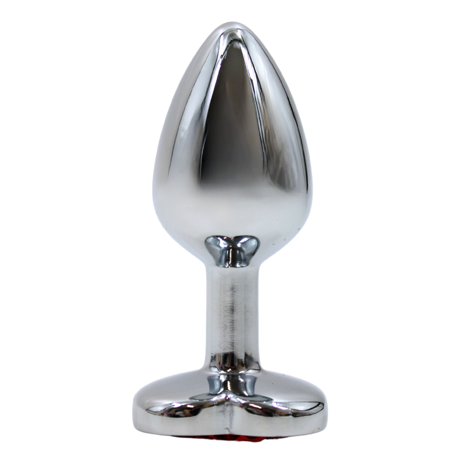 Plug bijou coeur en aluminium bijou rouge Small - RY-013RED Plug bijou coeur en aluminium bijou rouge Small - RY-013RED