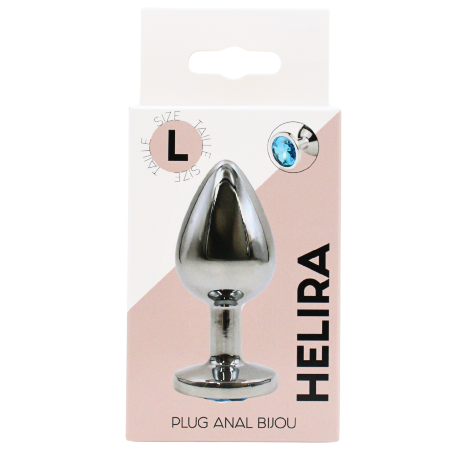 Plug bijou en aluminium bijou bleu Large - RY-003LBL