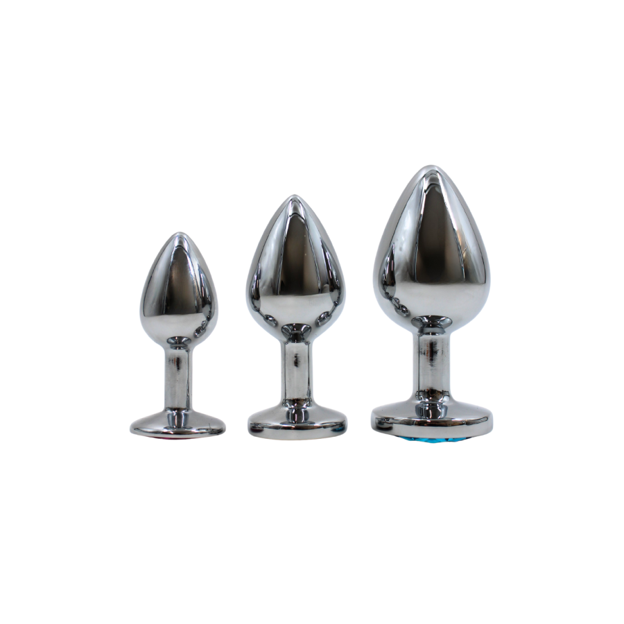 Plug bijou en aluminium bijou bleu Large - RY-003LBL