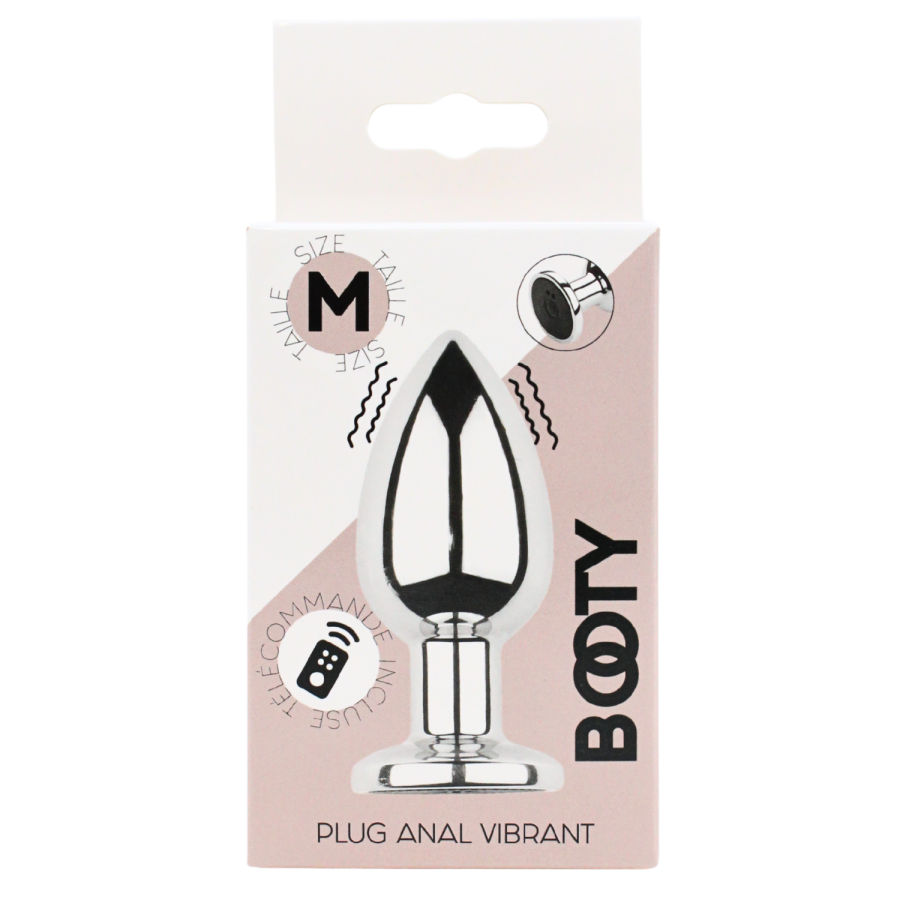 Plug vibrant acier inoxydable anal taille M avec télécommande, USB - RY-207-M