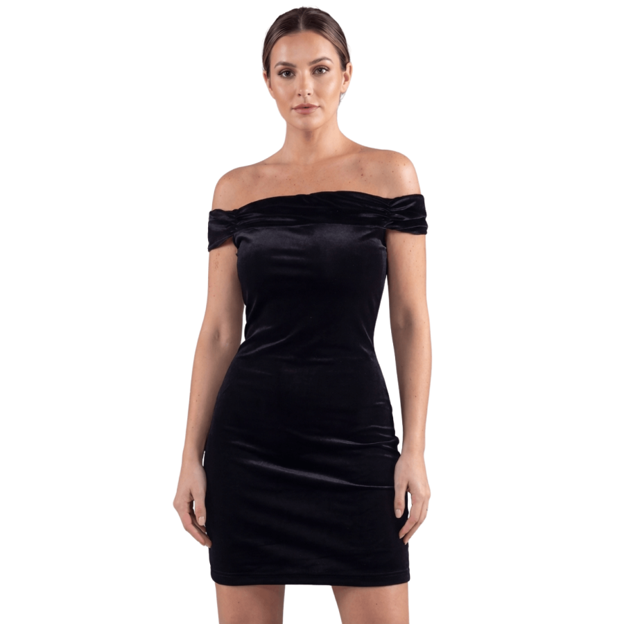 Robe velours noir Giulia - LDS2BLK