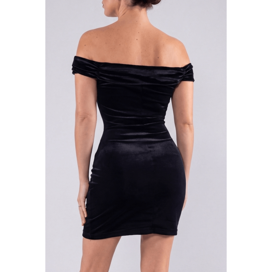 Robe velours noir Giulia - LDS2BLK