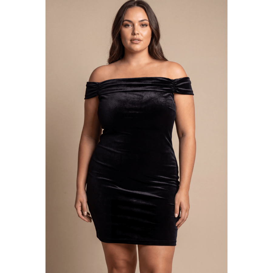 Robe velours noir Giulia - LDS2BLK
