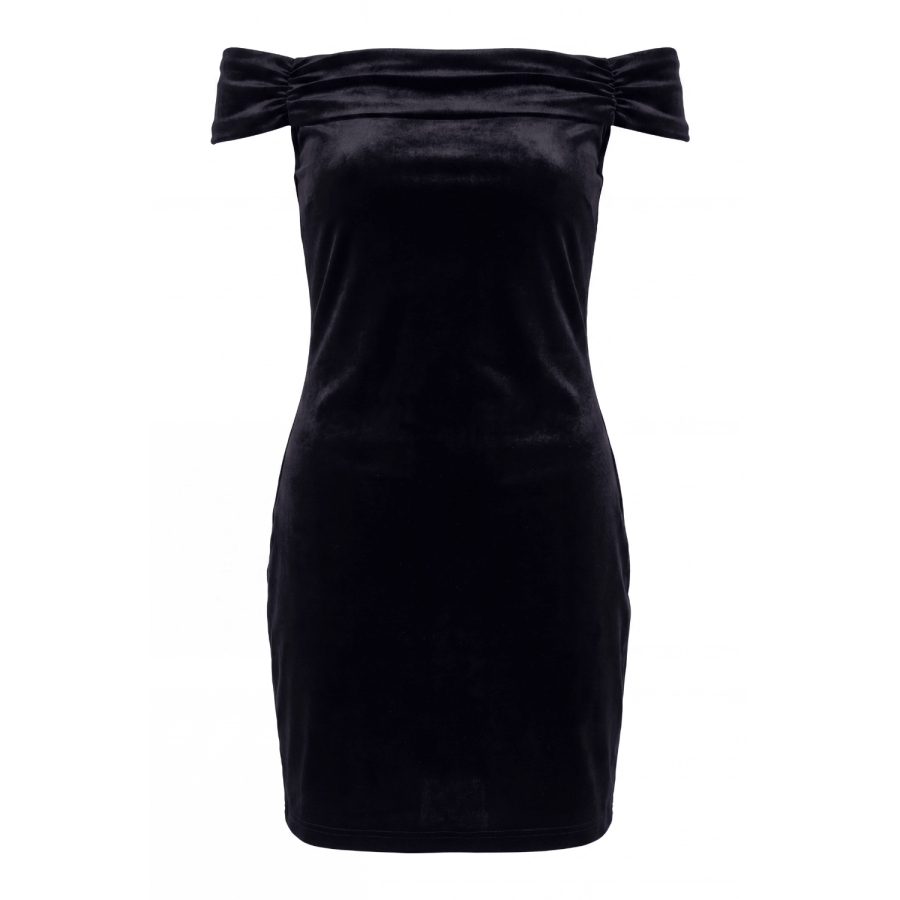 Robe velours noir Giulia - LDS2BLK