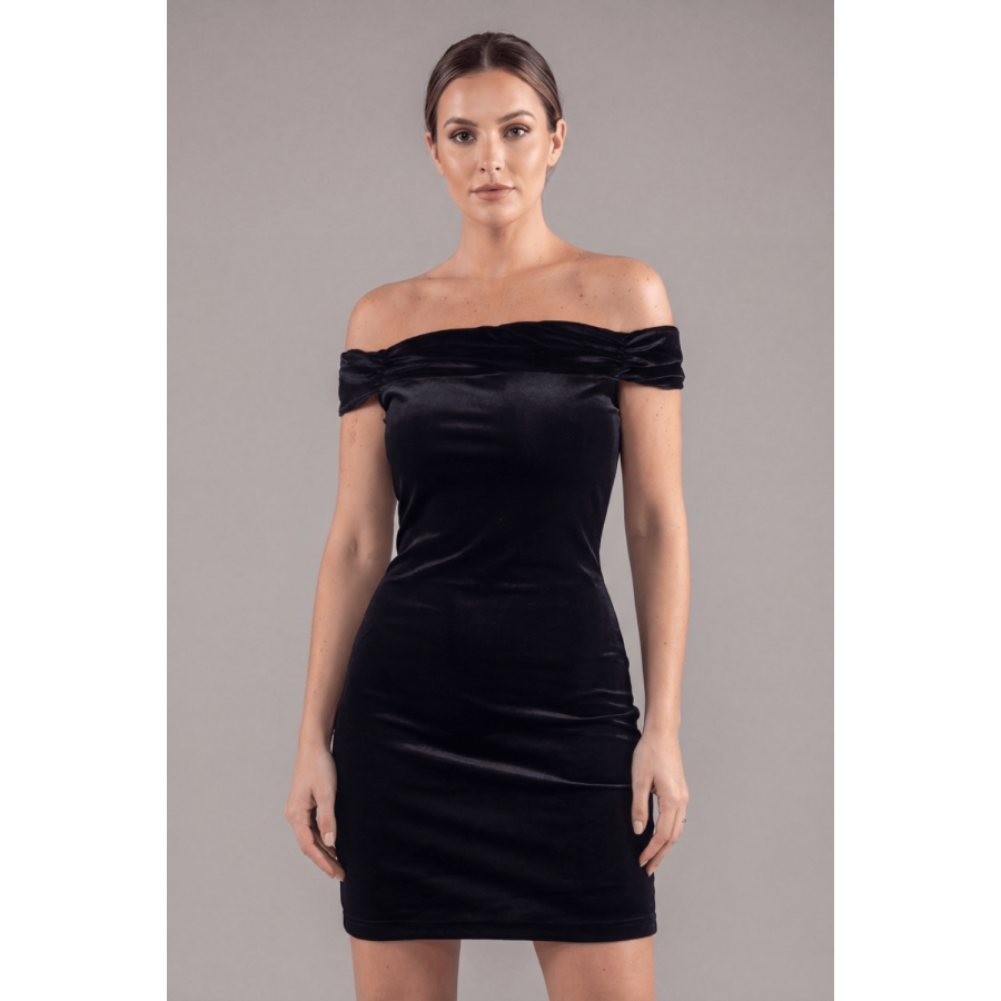Robe velours noir Giulia - LDS2BLK