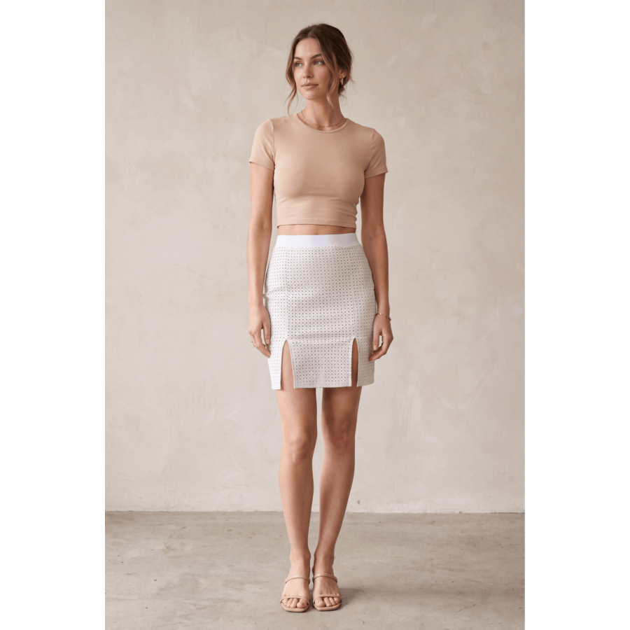 Jupe longue blanche Natacha - LSL3-LWHT