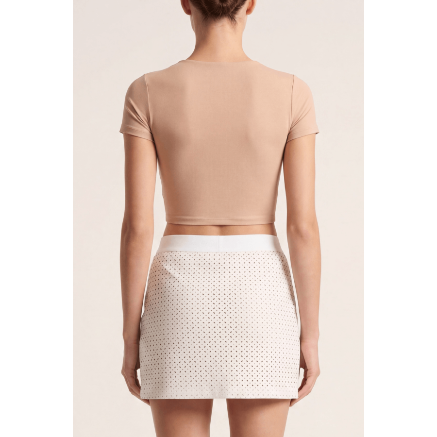 Jupe courte blanche Cassandra - LSL3-SWHT