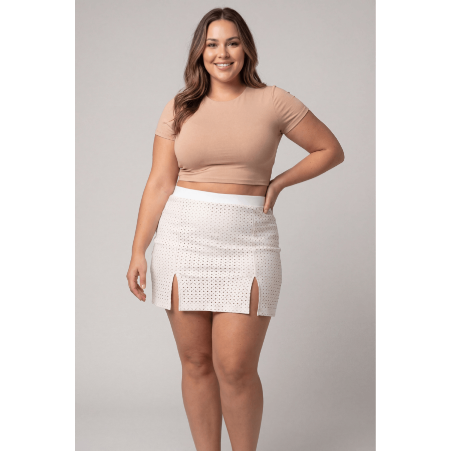 Jupe courte blanche Cassandra - LSL3-SWHT