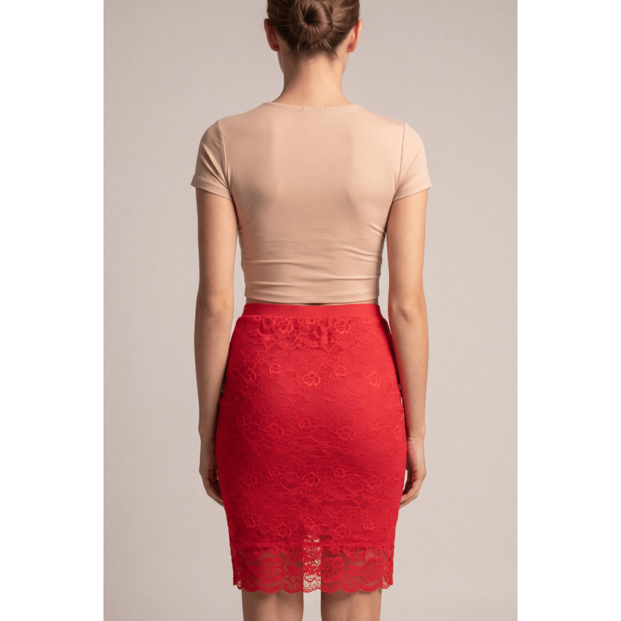 Jupe longue rouge Catalina - LSK2-LRED