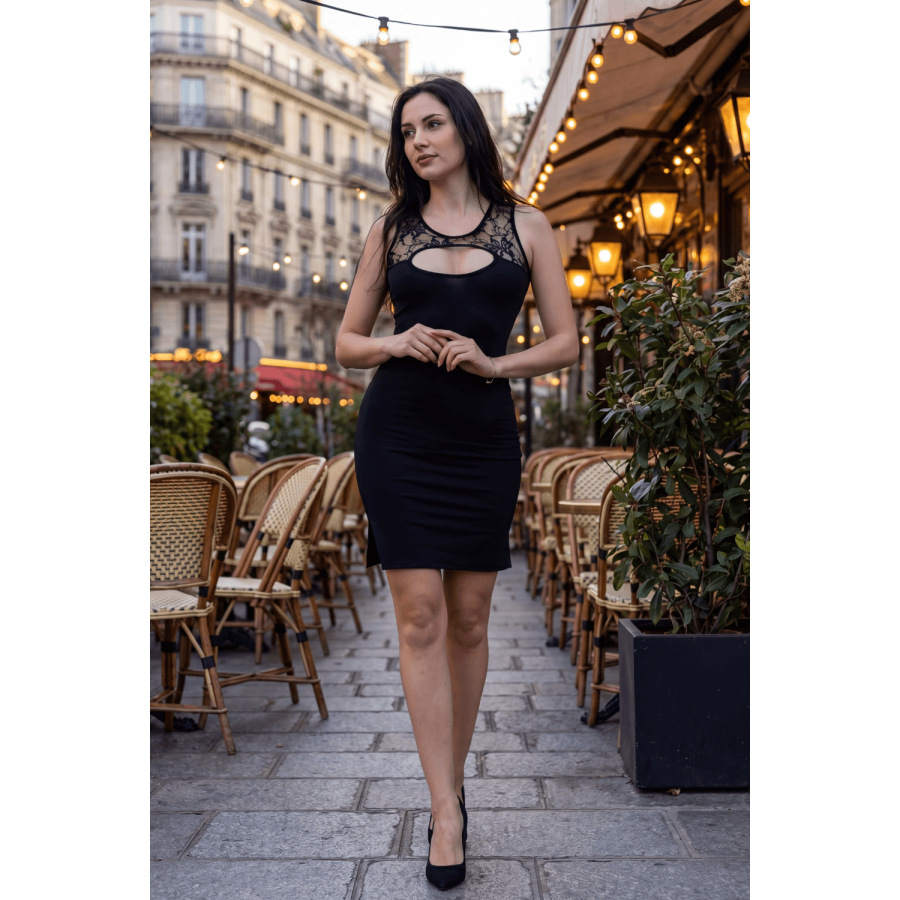 Robe noire Lora - LDC03BLK