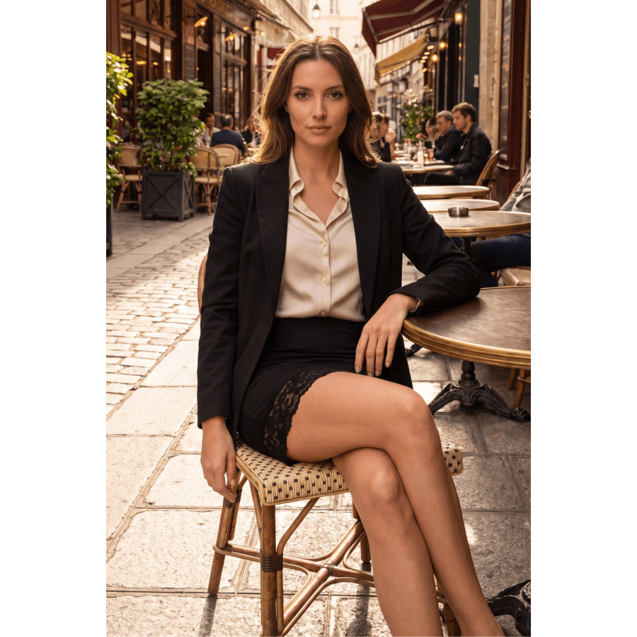Jupe courte noire Marina - LSK1-SBLK