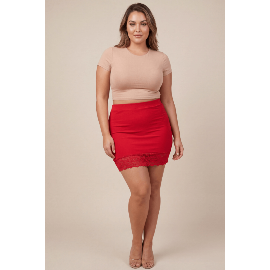 Jupe courte rouge Marina - LSK1-SRED