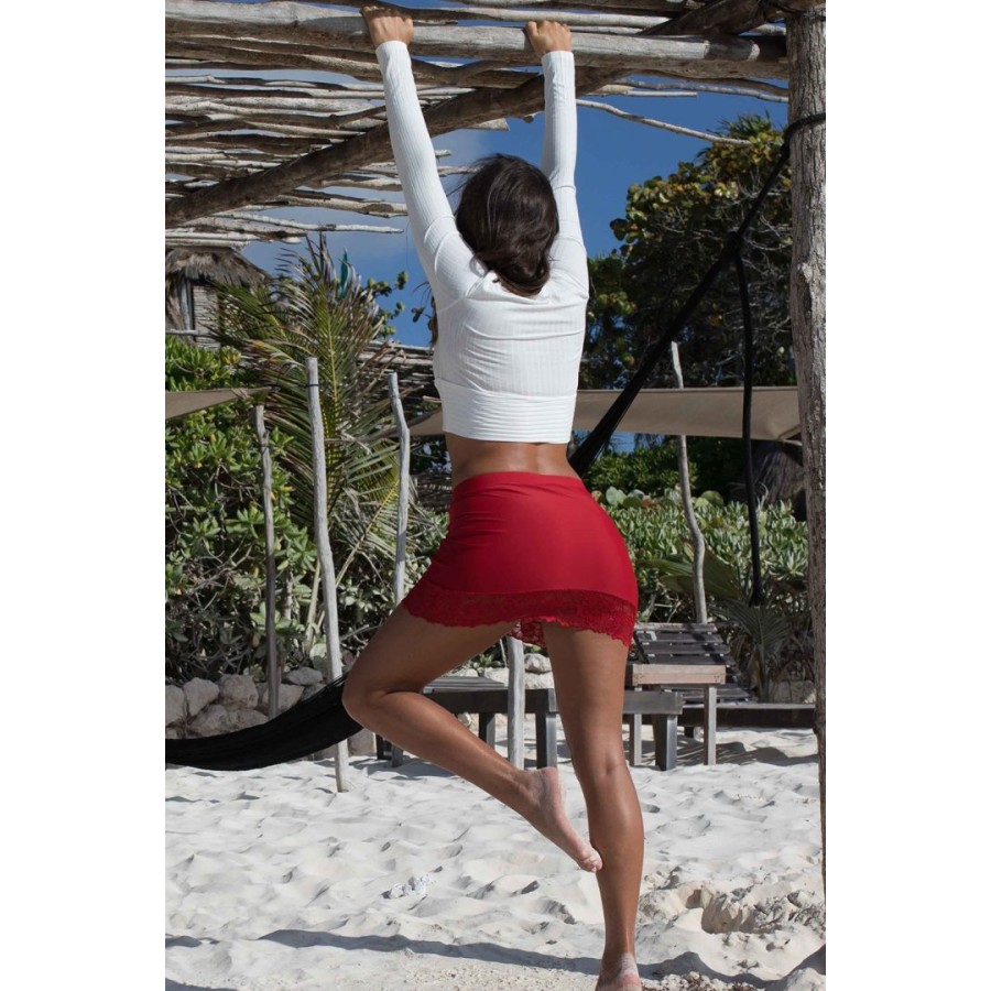 Jupe courte rouge Marina - LSK1-SRED