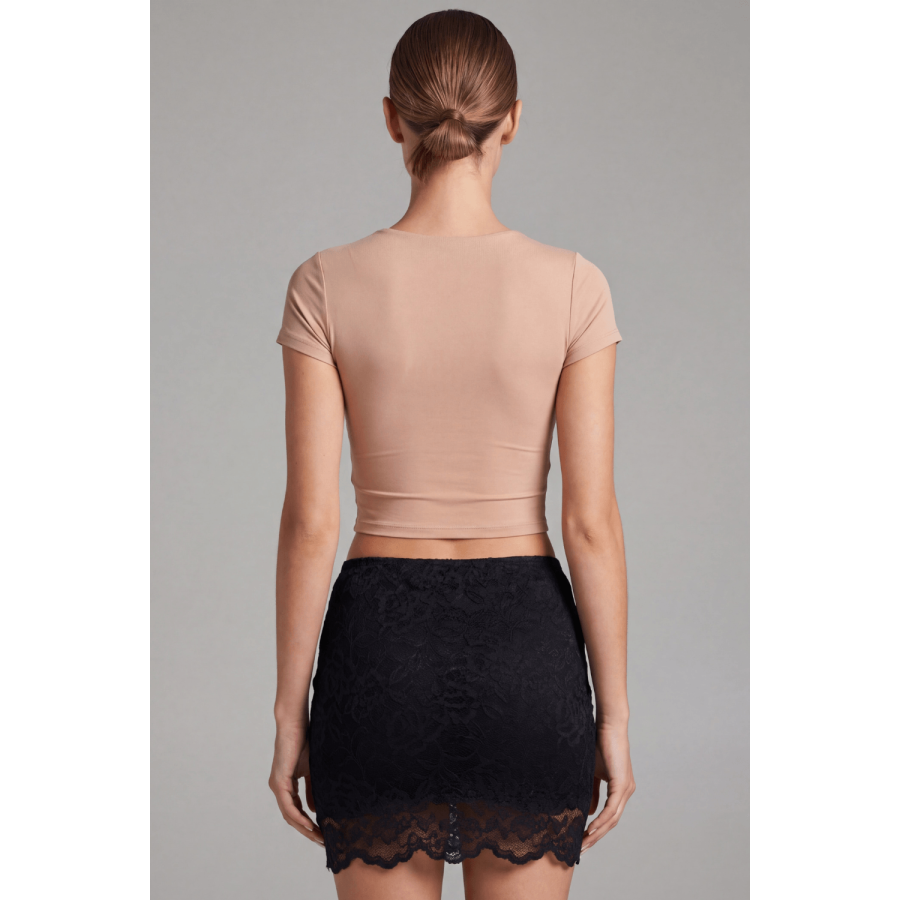Jupe courte noire Camélia - LSK2-SBLK