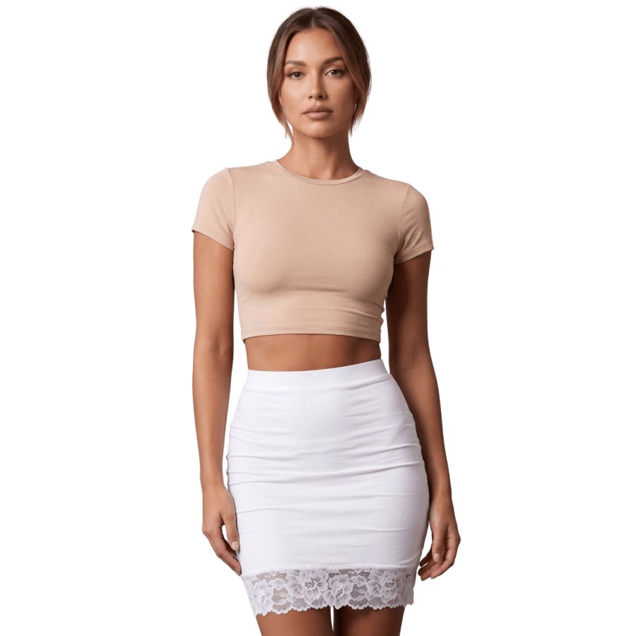 Jupe longue blanche Maria - LSK1-LWHT