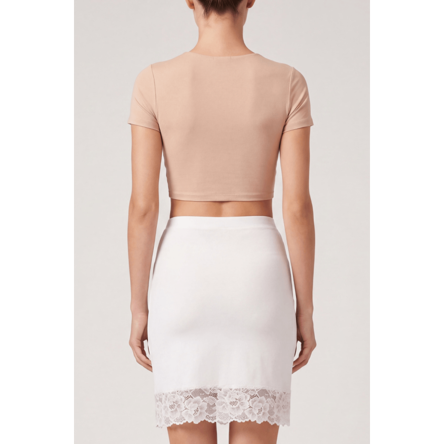Jupe longue blanche Maria - LSK1-LWHT