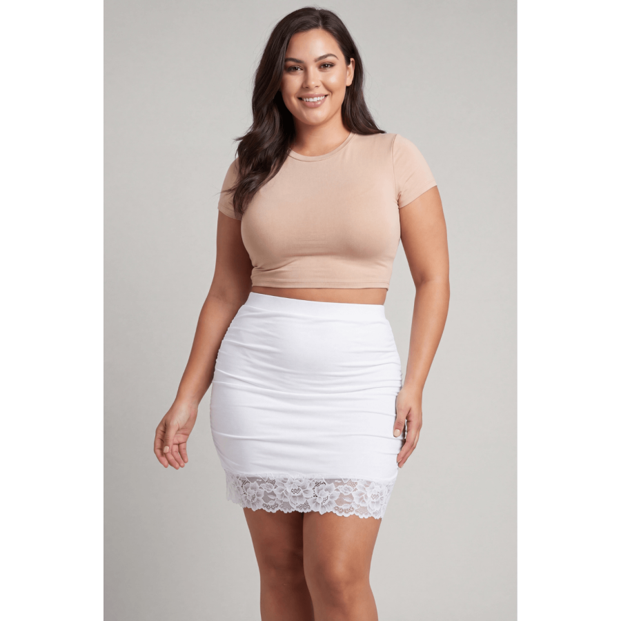 Jupe longue blanche Maria - LSK1-LWHT