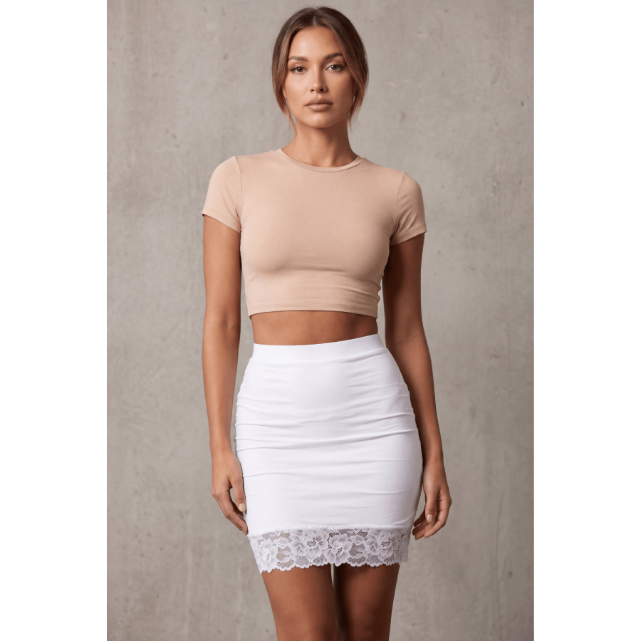 Jupe longue blanche Maria - LSK1-LWHT
