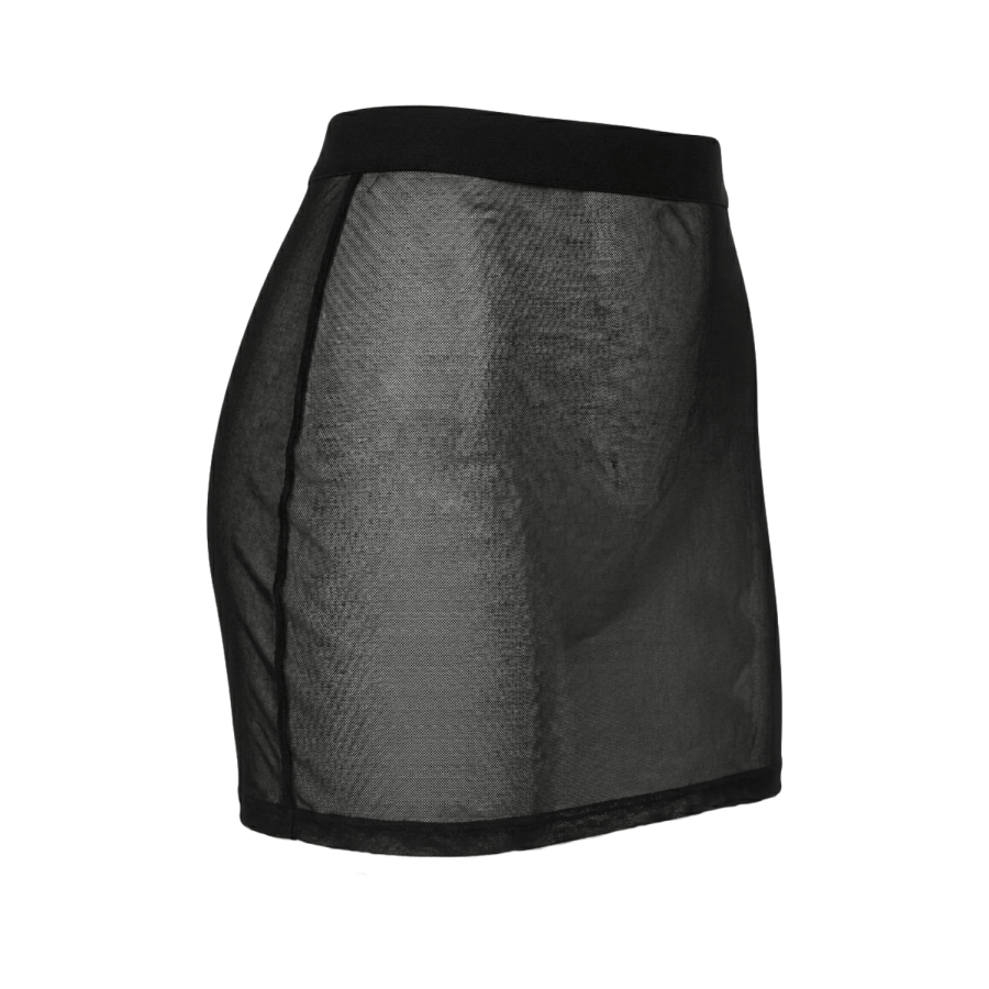 Jupe noire en résille transparente Maya - LSN1