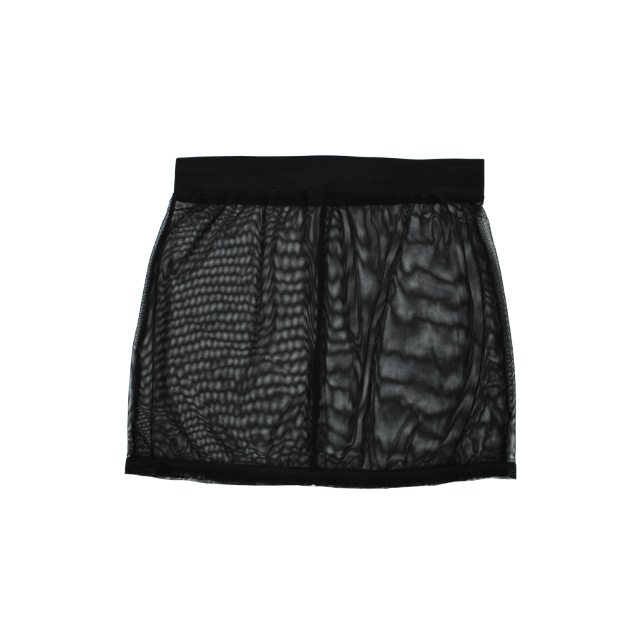 Jupe noire en résille transparente Maya - LSN1